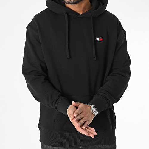 Sweat Capuche Relaxed XS Badge Noir