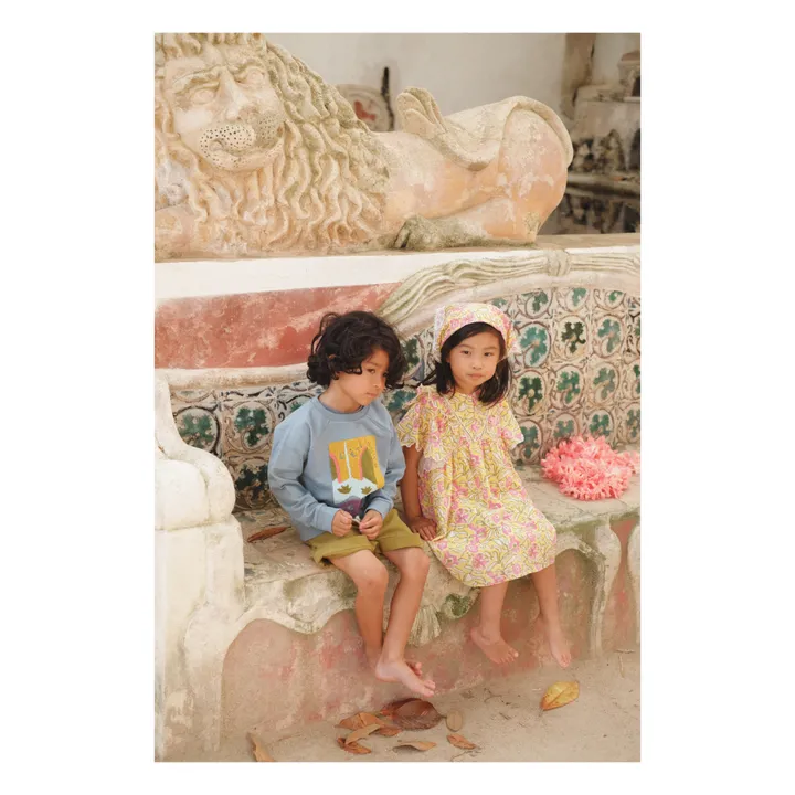 Louise Misha Robe Coton Bio Fleurs Siloe | Jaune