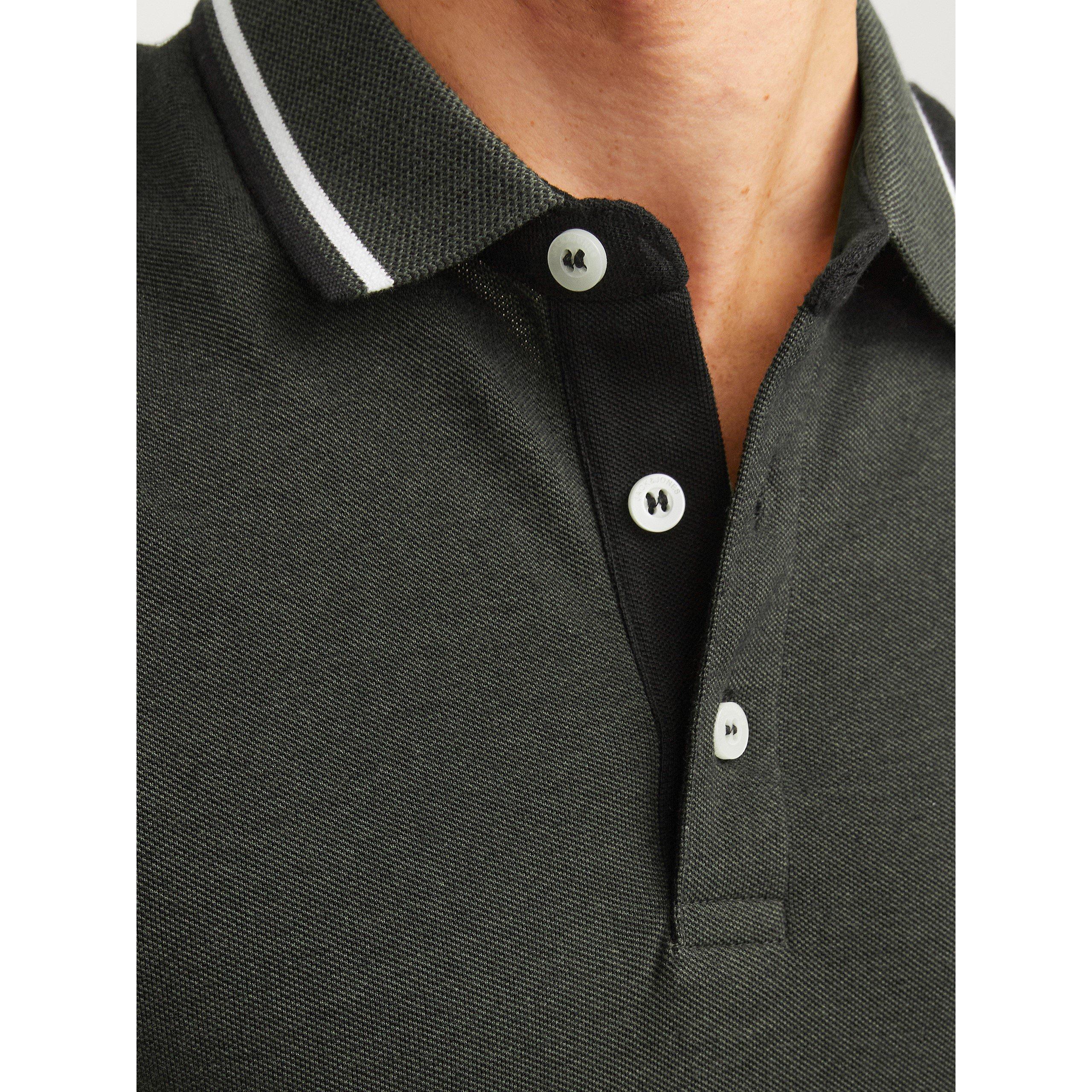 Jack and Jones Paulos Tipped Pique Short Sleeve Polo Shirt