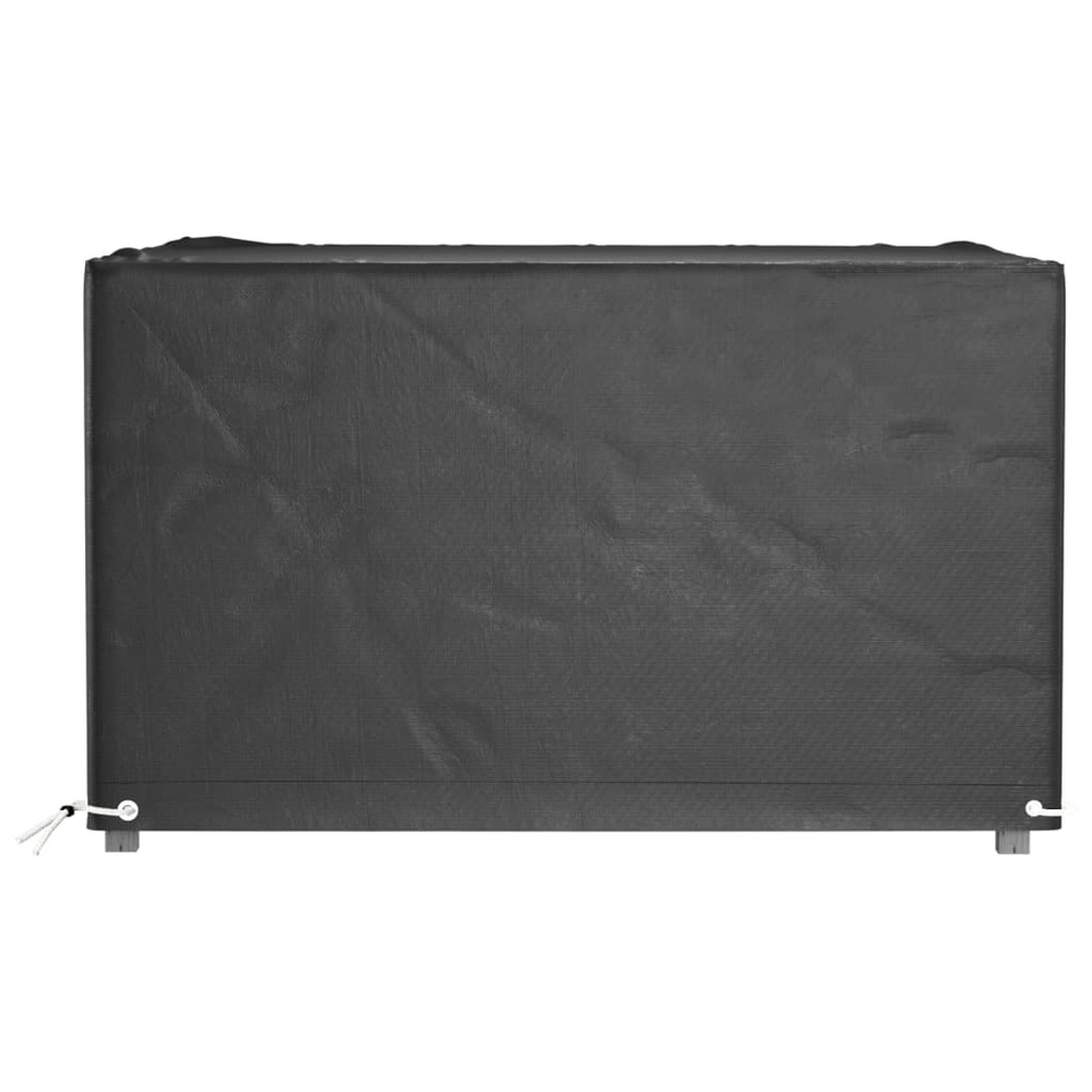 Housses de salon de jardin 2 pcs 8 œillets 132x132x80 cm carré