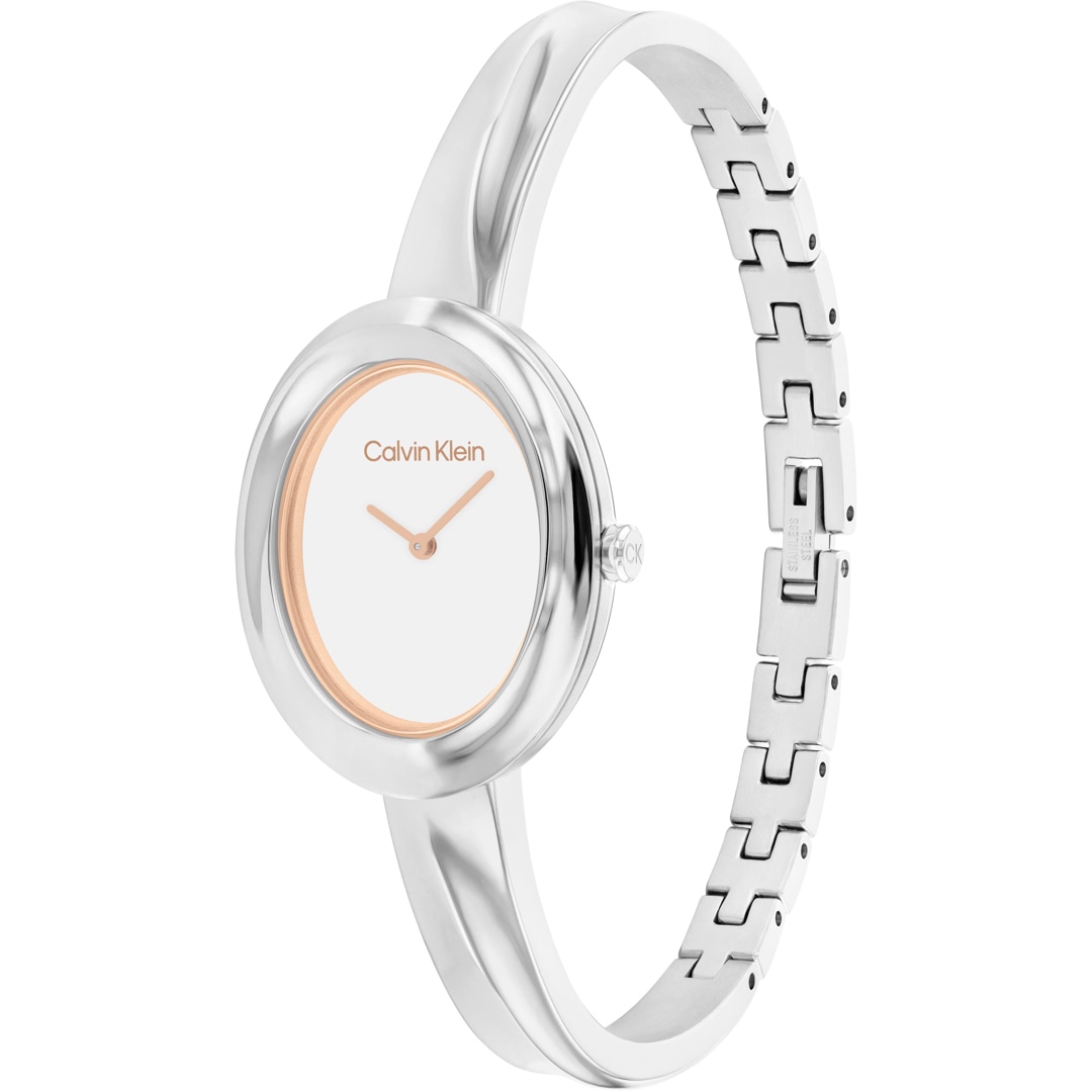 Calvin Klein Twisted Bezel 24mm Silbrig
