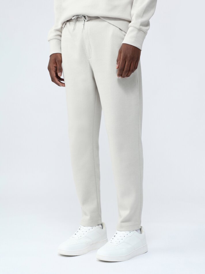 Calça jogger em piqué - Off-white