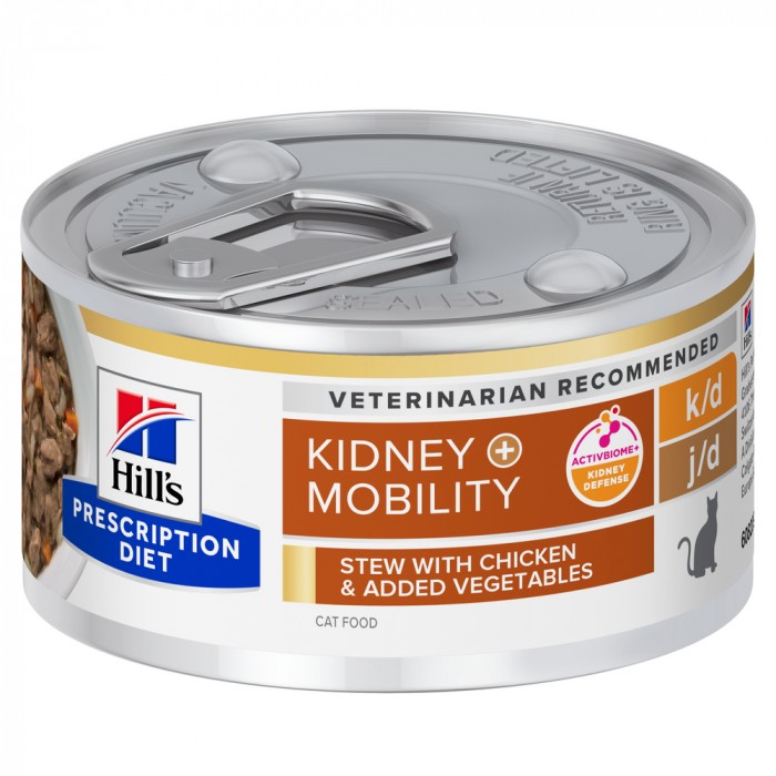 HILL'S Prescription Diet k/d j/d Kidney + Mobility en bouchées mijotées en poulet - Pâtée pour chat
