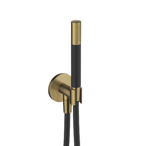 Hotbath Cobber Staaf Handdouche met douche aansluiting en opsteek Geborsteld Messing M440