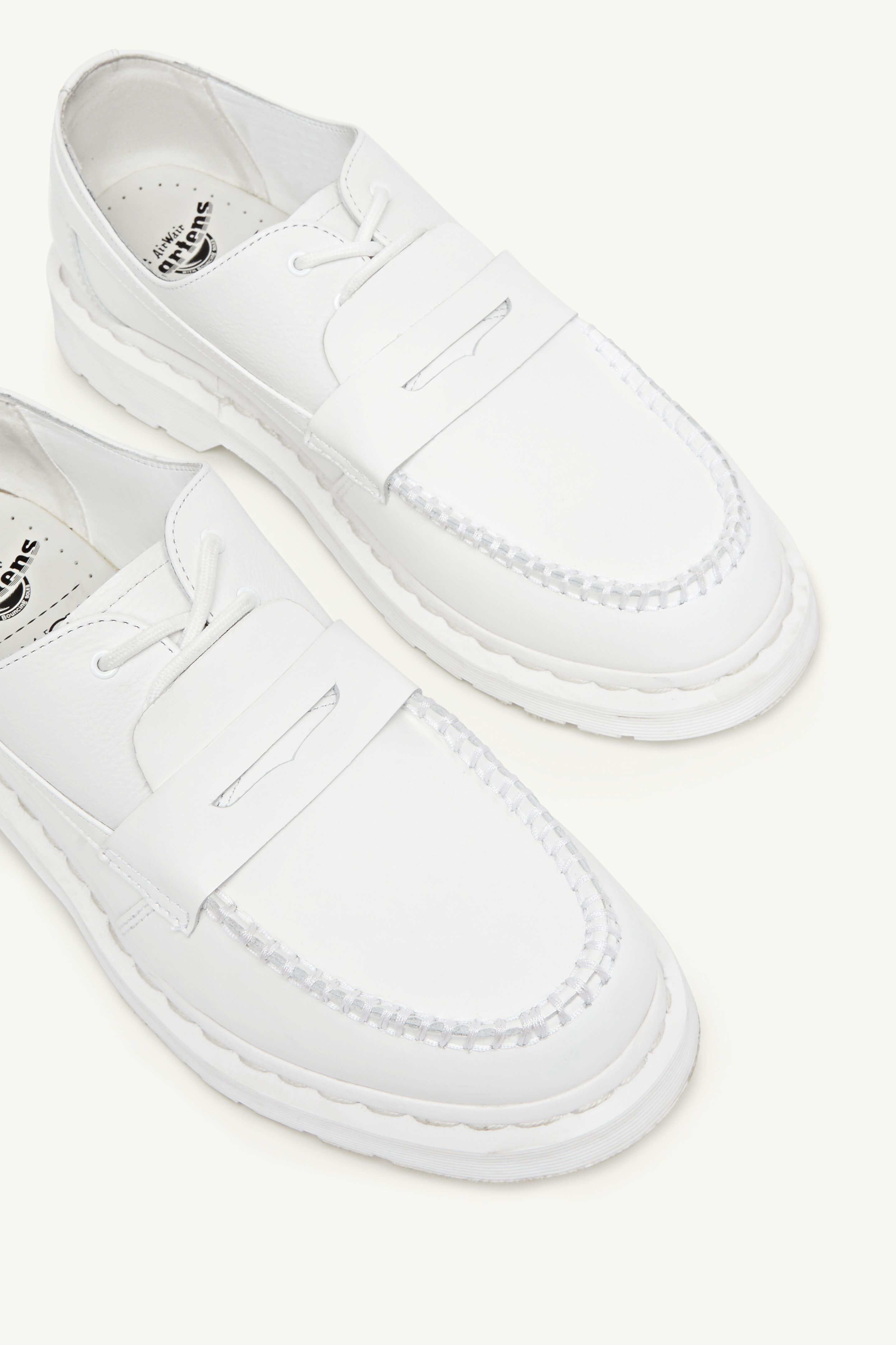 Mocassins blancs MM6 X Dr. Martens en cuir pour homme | MM6 Blanc