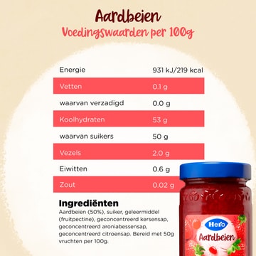 Hero Fruitspread Aardbeien 350 g