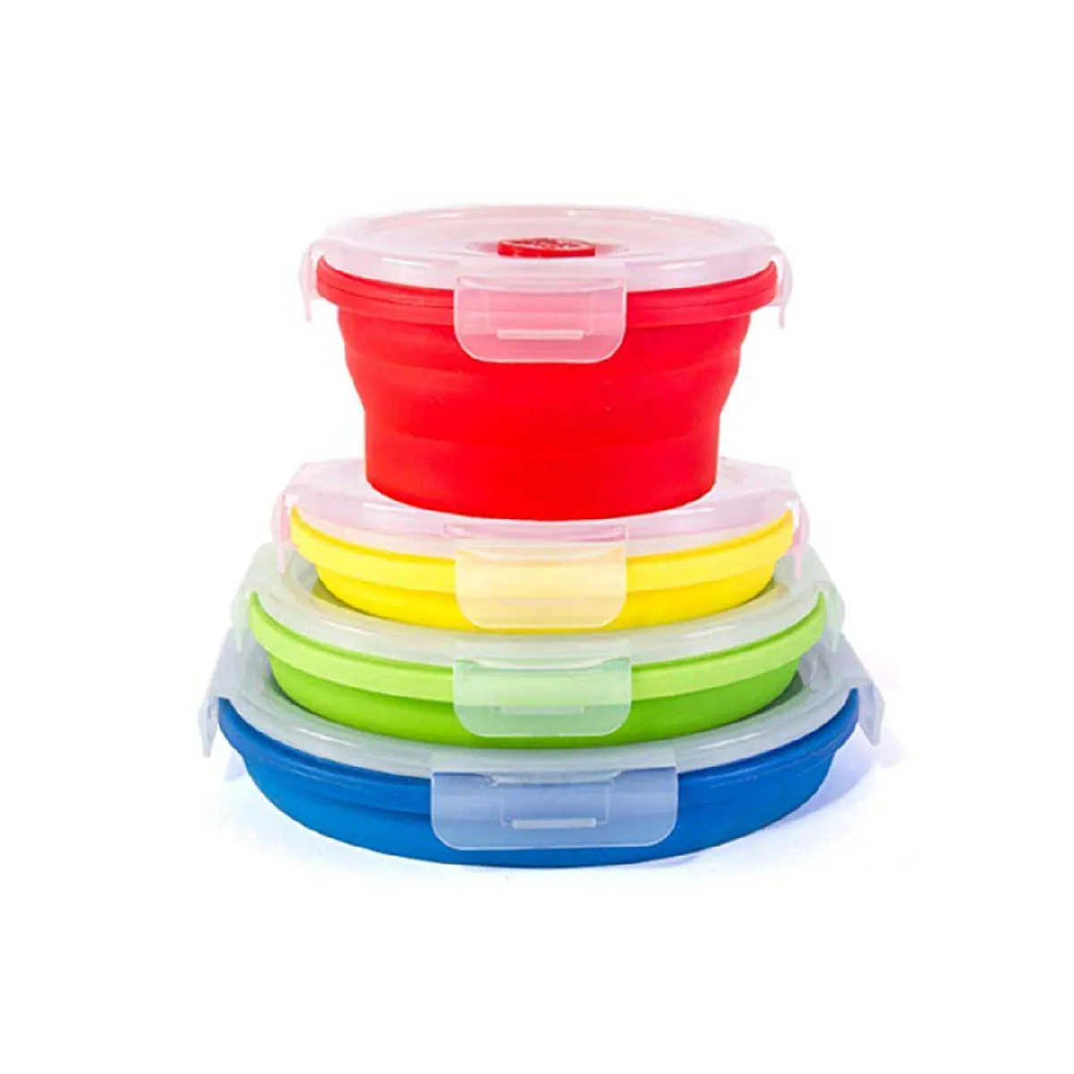 Ensemble 4 Récipients Pliables en Silicone