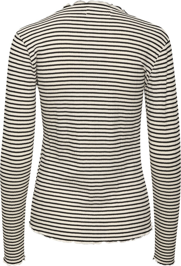 Karen by Simonsen CandaceKB Stripe LS Egret/meteorite stripe