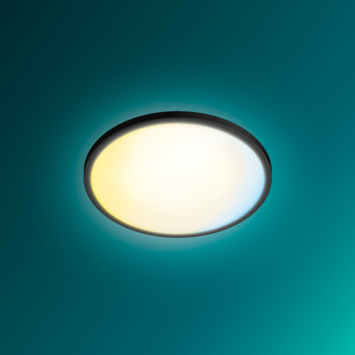 Philips plafondlamp Valen zwart 16W met afstandsbediening dimbaar