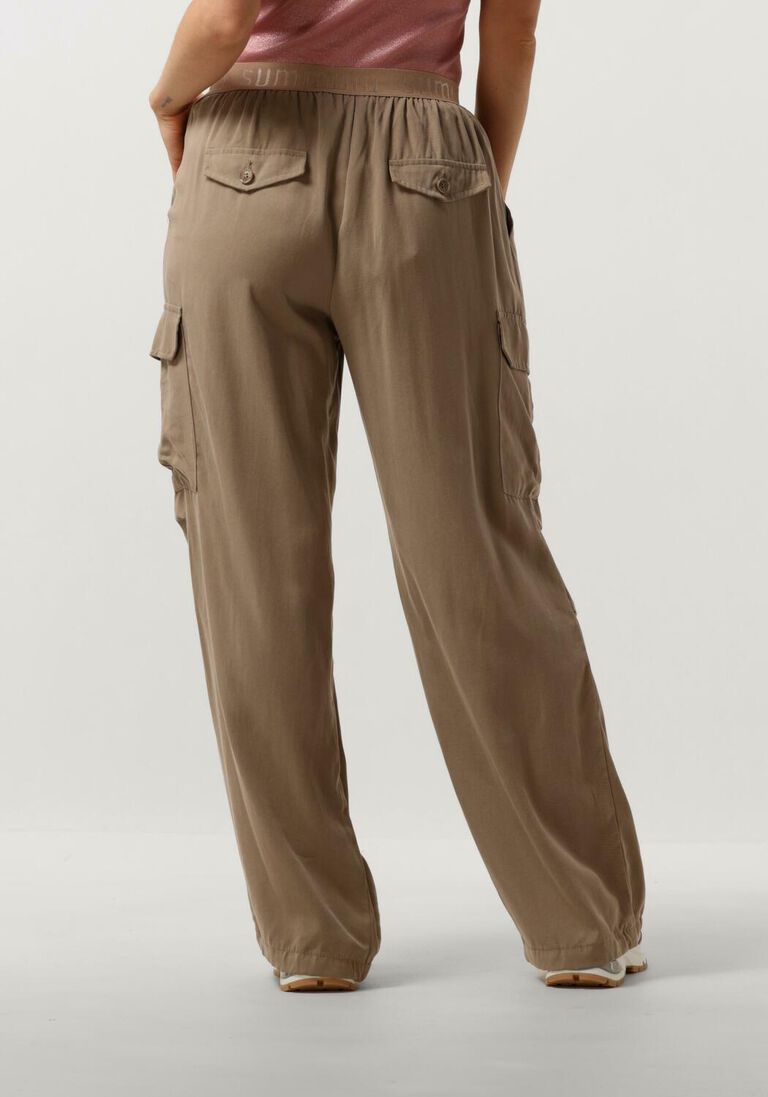 SUMMUM bruine summum cargobroeken trousers cargo tencel