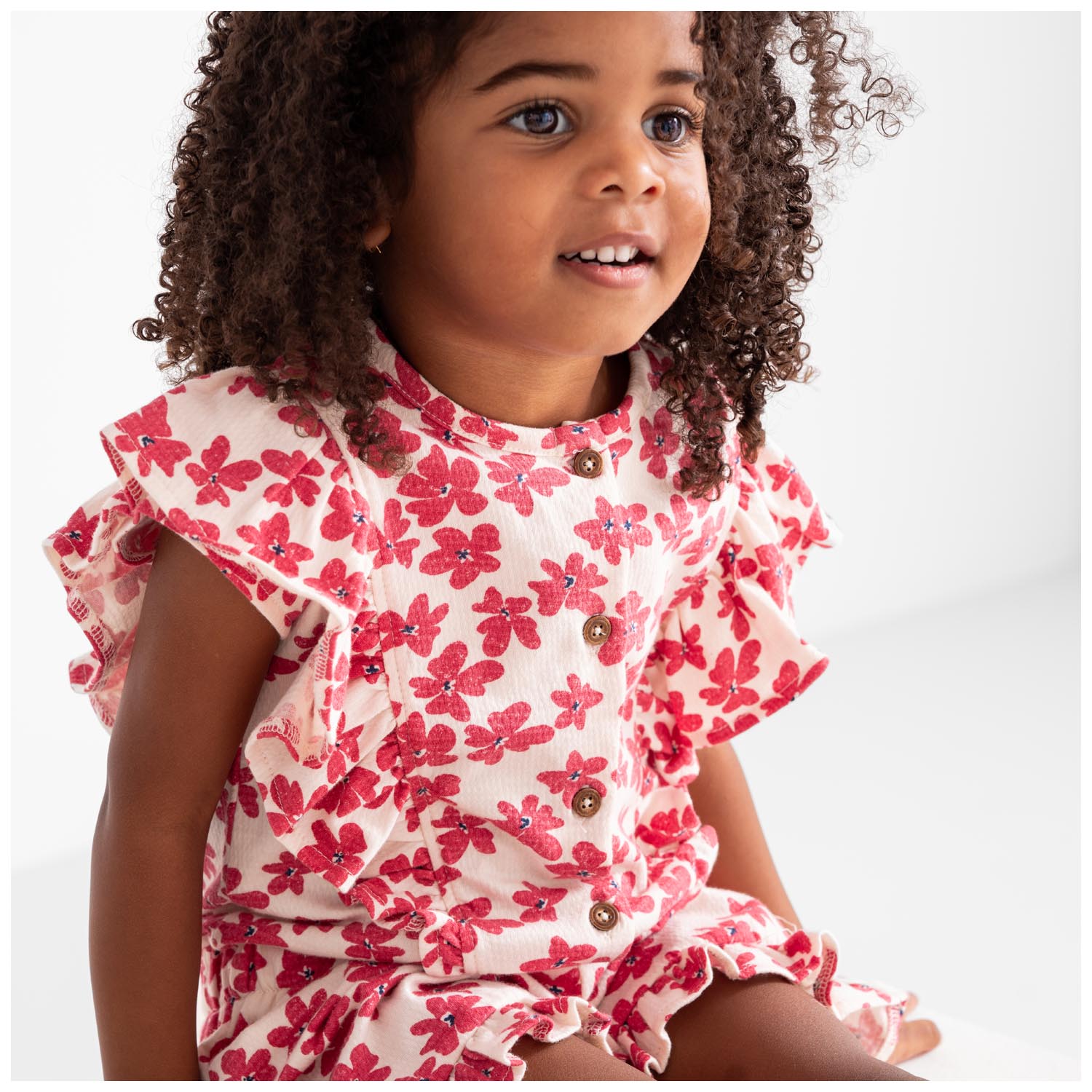 Prénatal peuter jumpsuit korte mouwen bloemen multi