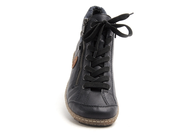 Rieker boots bottine plates femme l7514 bleu