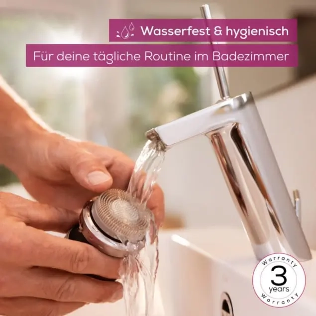 FC 59 Gesichtsbürste Tiefenreinigendes Gesichts Pflege Gerät mit 3 Aufsätzen (10485) - Silber