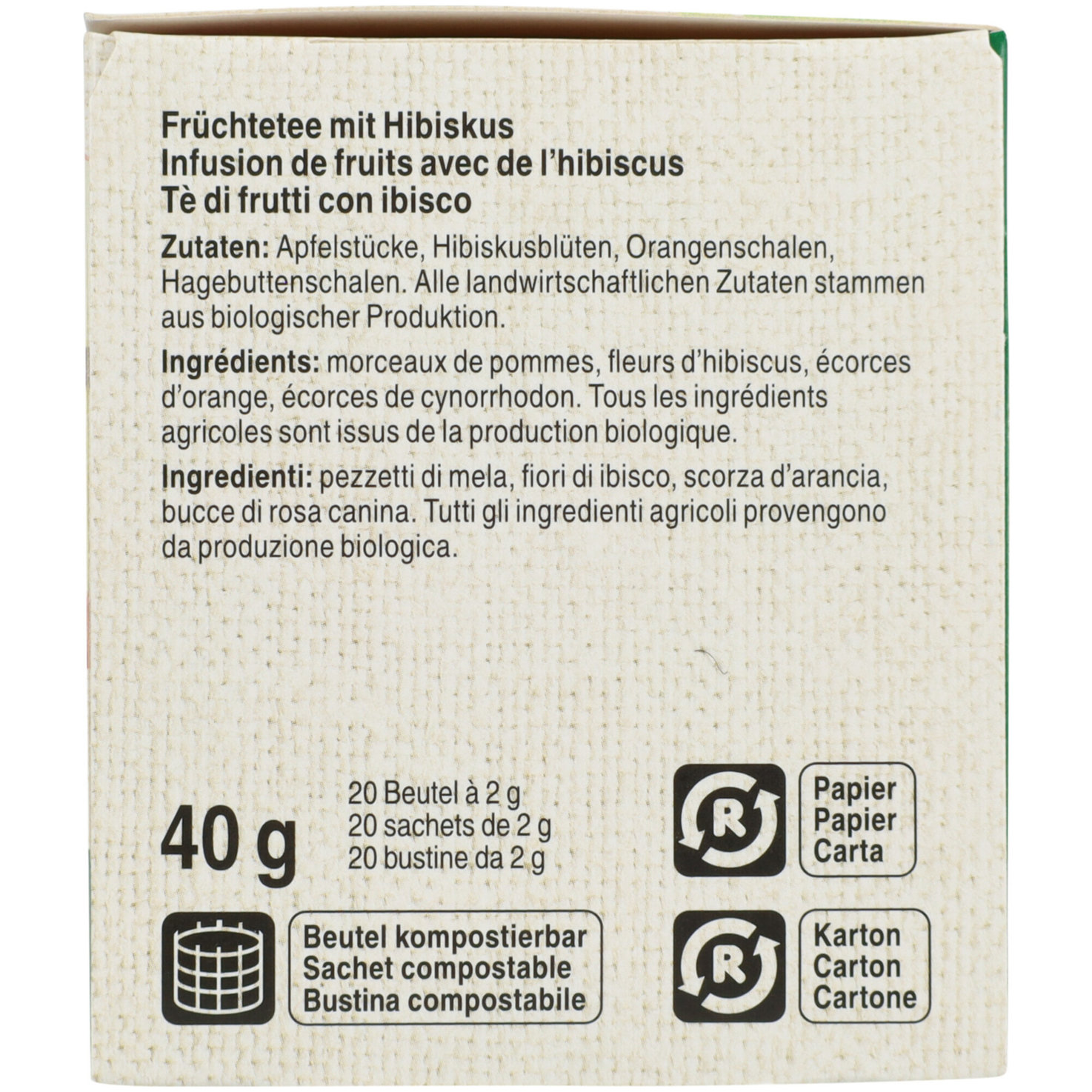 Naturaplan Bio Früchtetee 20 Beutel