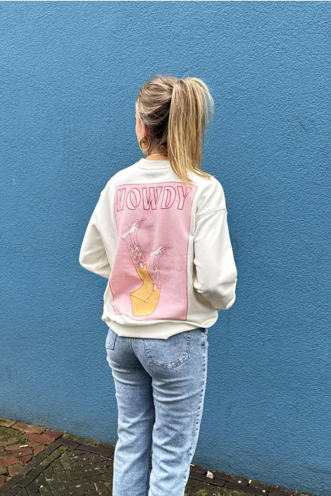 Pieces witte dames sweater