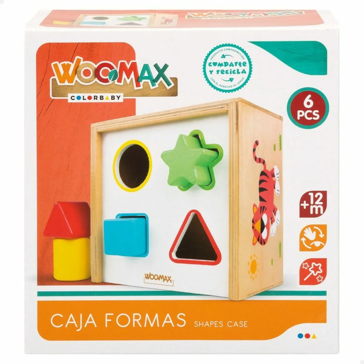 Puzzle Formes Woomax Enfant Bois 6 pcs