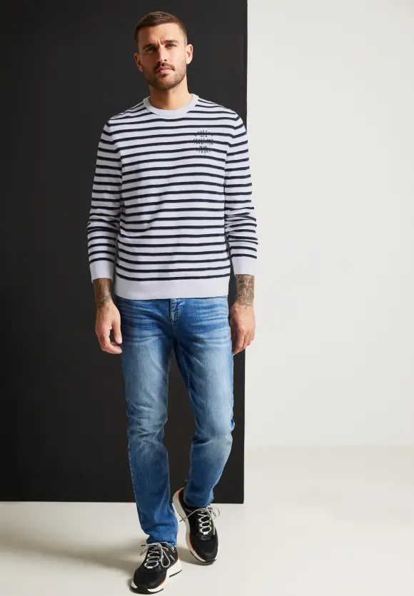 Feinstrick Pullover - White