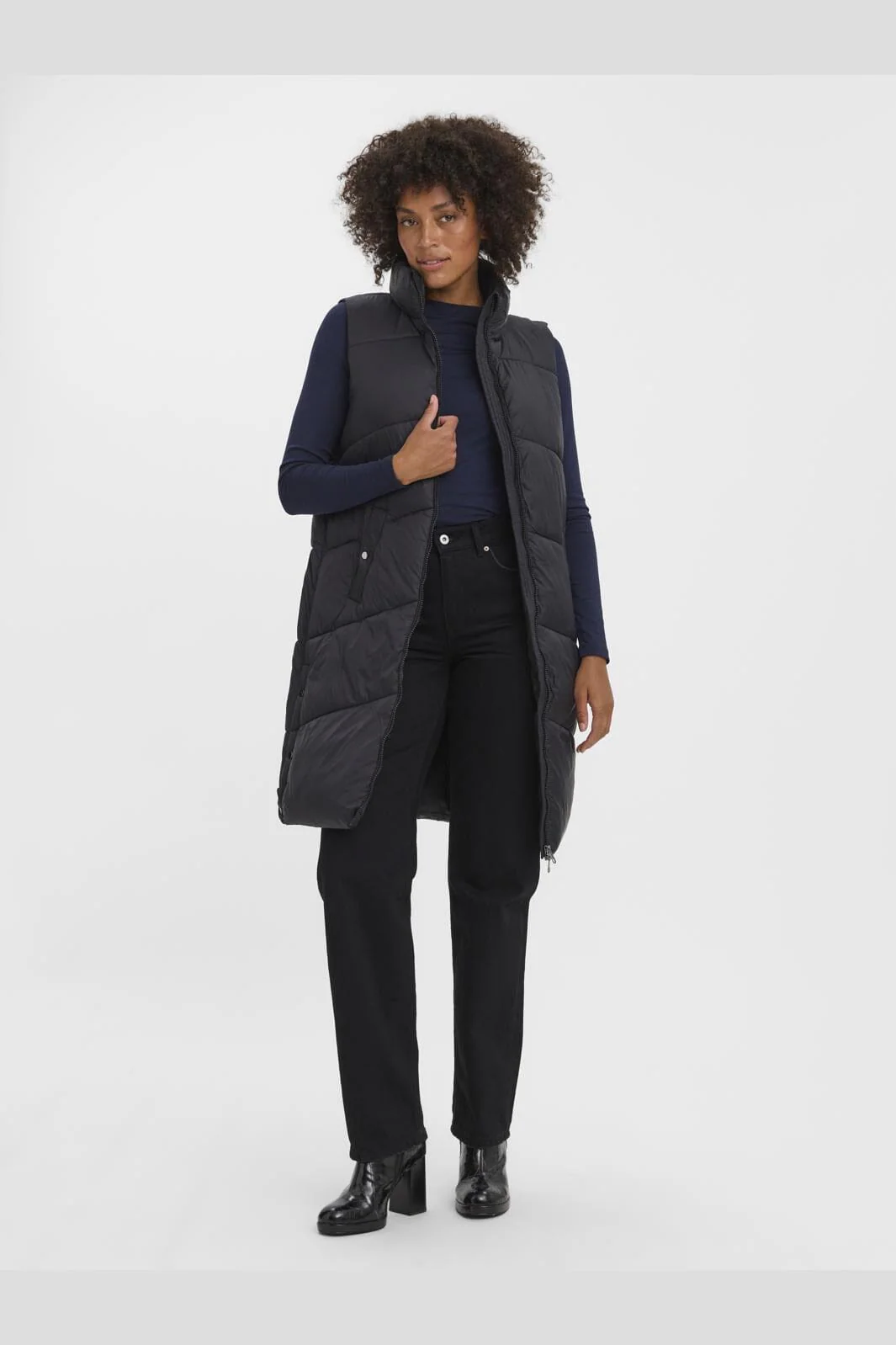 Vero Moda Vmuppsala 3-4 Waistcoat 4016354 black