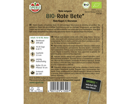 Rode biet Red Globe 2/Sturoman Sperli Hybride Zaad Groentezaden