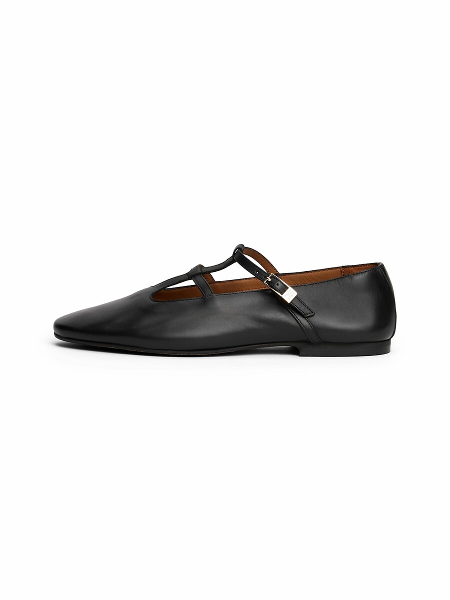 TOMMY HILFIGER<br>Salomé bailarinas de couro