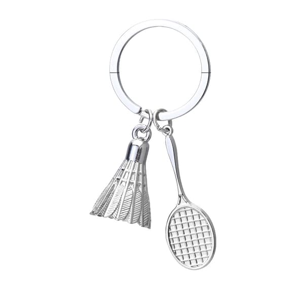 INF Nøkkelring med sølv badmintonracket X-450 - Stilig sportsgave