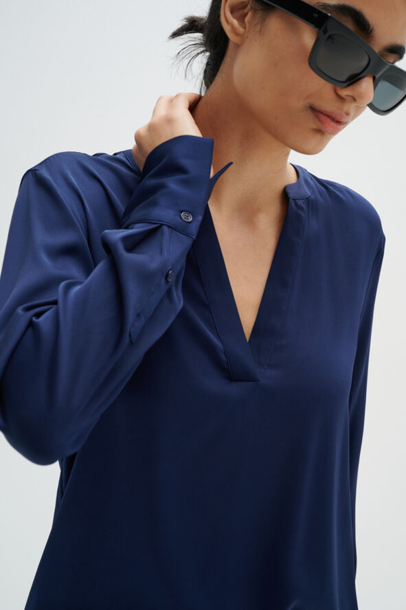 InWear LikoIW Blouse Premium - 93% Silk Midnight magic