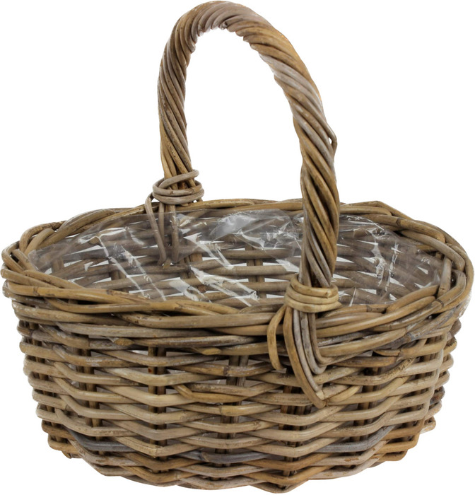 Elna kurv m/plast og hank Ø45 x H18 cm