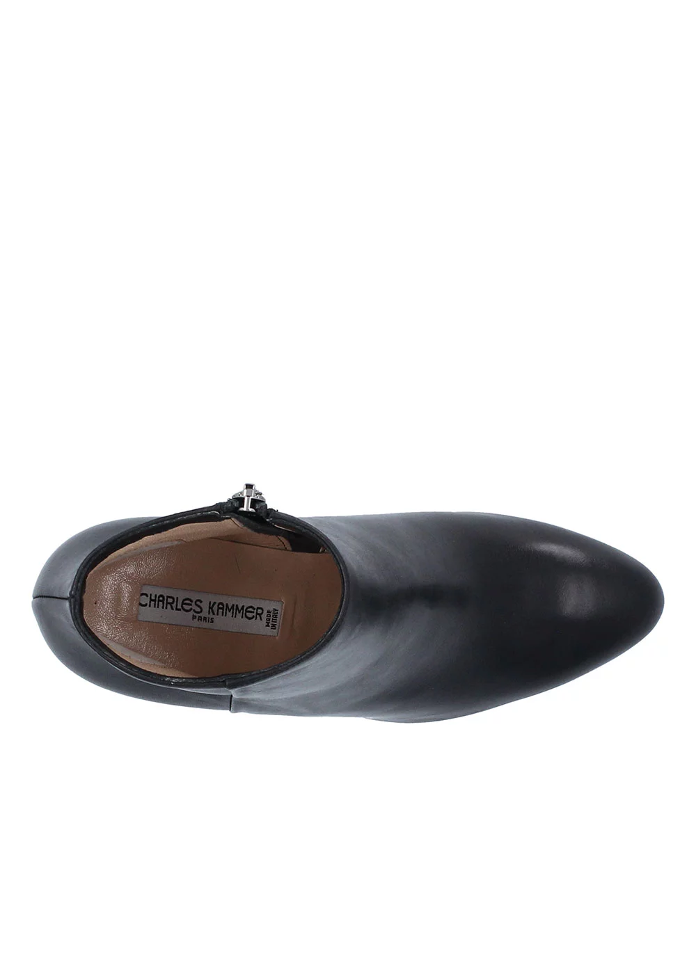 BOOTS PLATEAU SAULES CUIR NOIR