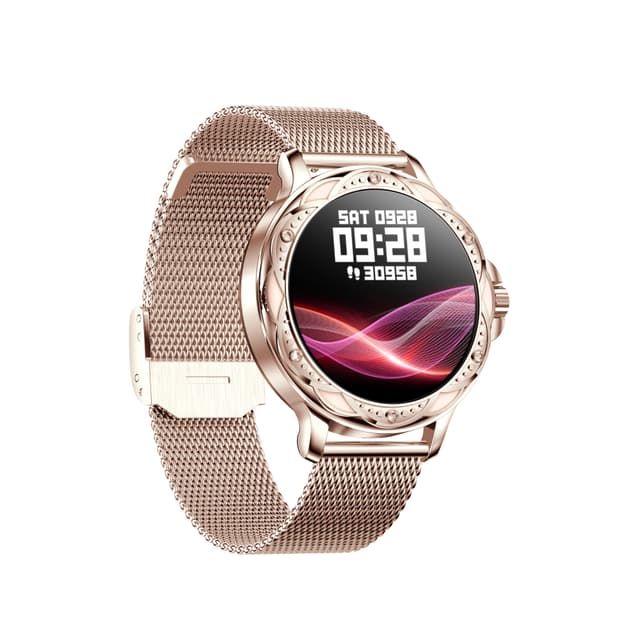 Smartwatch med puls, skridttæller, kalorier, IP67 vandtæt Rose guld
