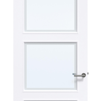 Arne & Bodil binnendeur ABD26 blank glas met matte rand - extra wit afgelakt