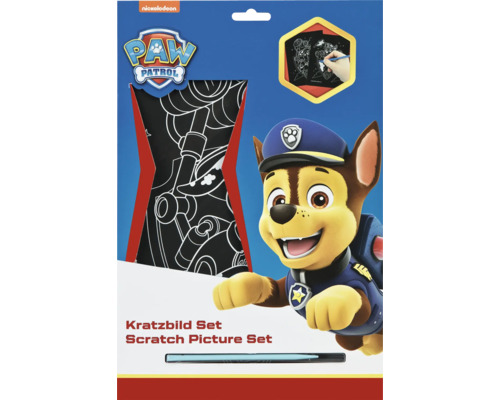 Paw Patrol Scratch Art Set: 4 afbeeldingen met pen