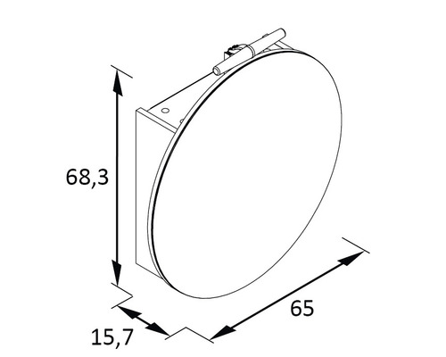 Spiegelkast Möbelpartner Bjarne 65 x 15.7 x 68.3 cm fjord 1-deurs LED