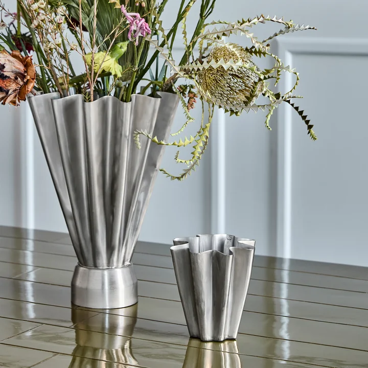 House Doctor - Flood Vase H 13 x Ø 12.5 cm, antikbraun