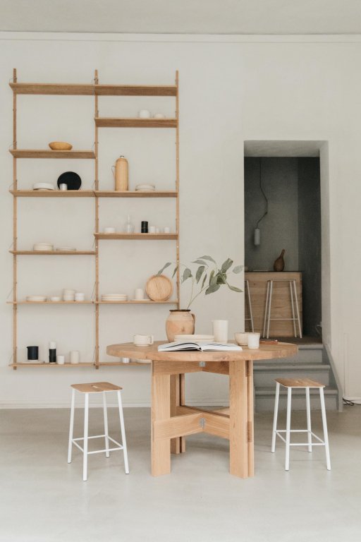 Frama Farmhouse Trestle eettafel Ø120 naturel