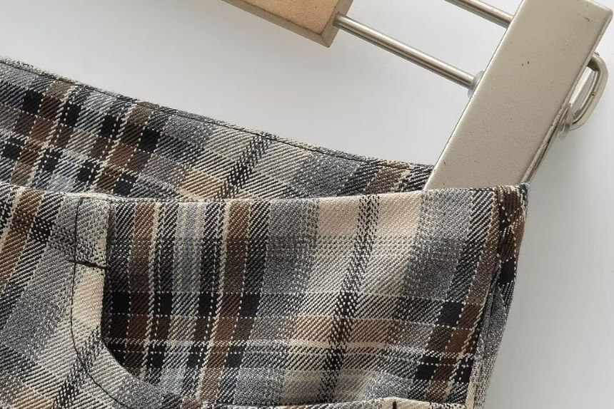 Yukis - Mini A-lijn rok met geplooide taille en middelhoge taille