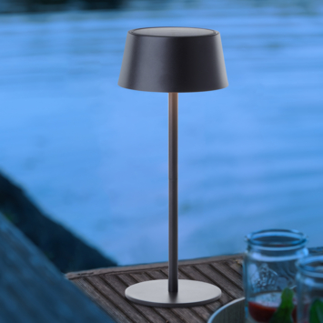 Brilliant USB oplaadbare tafellamp Picco 4W zwart