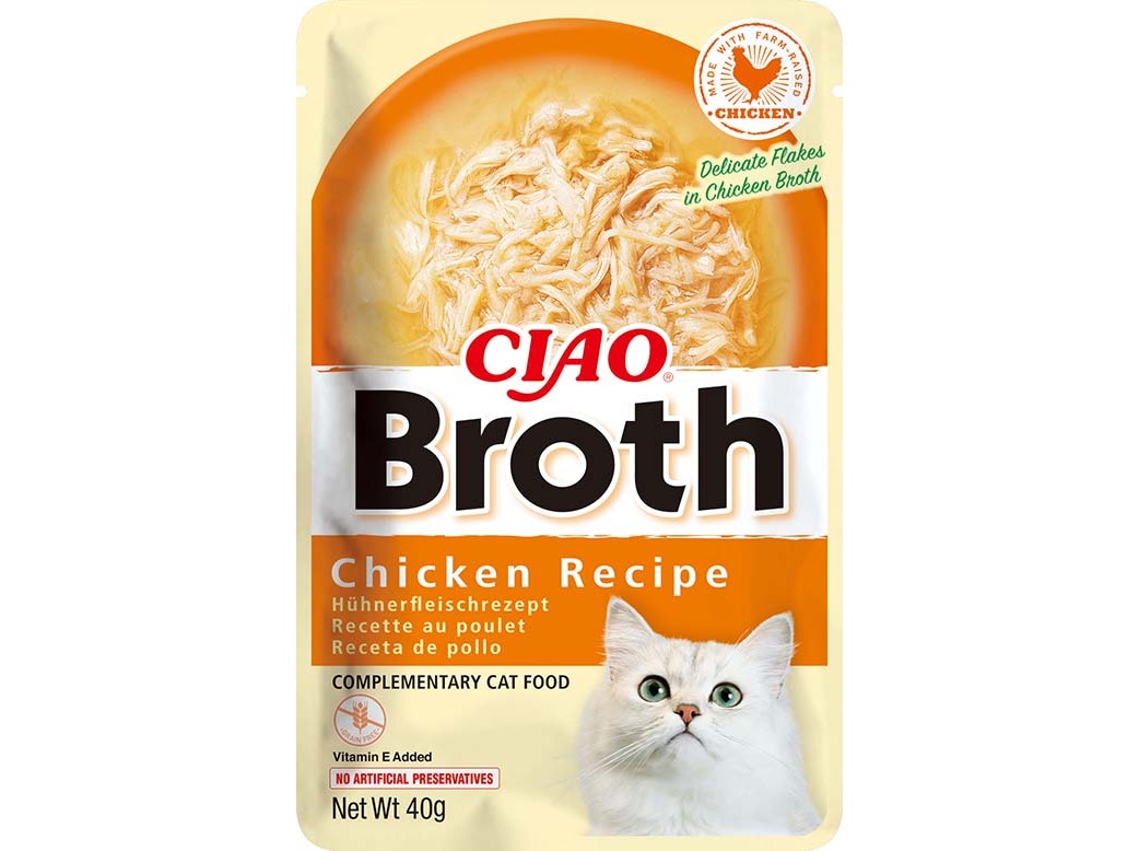 COMIDA HÚMIDA GATO CIAO BROTH FRANGO 40G