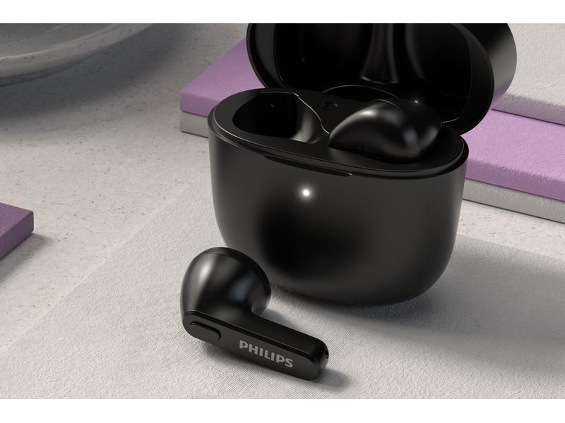 Philips True Wireless In-Ear-Kopfhörer TAT2236BK/00 Schwarz True Wireless Kopfhörer mit schlankem Gehäuse und bequemer Passform