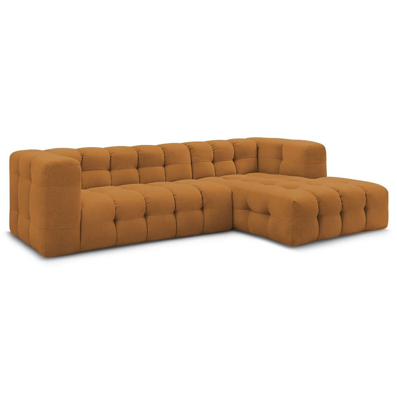 Bobochic Canapé d'angle droit cloud jaune - 288x184x75 cm