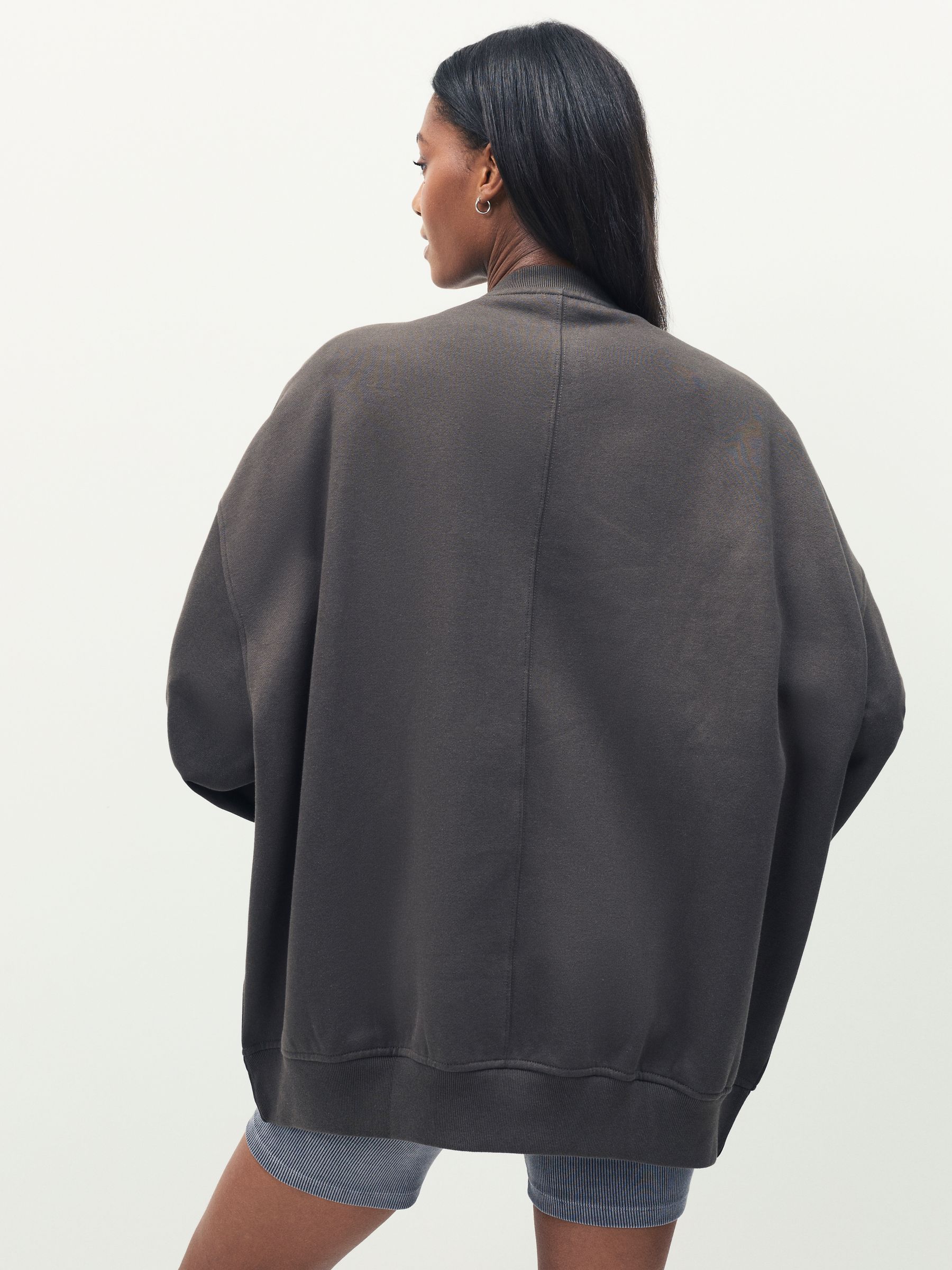 Groen - adidas Originals Essentials Linear Oversize Crew Sweatshirt