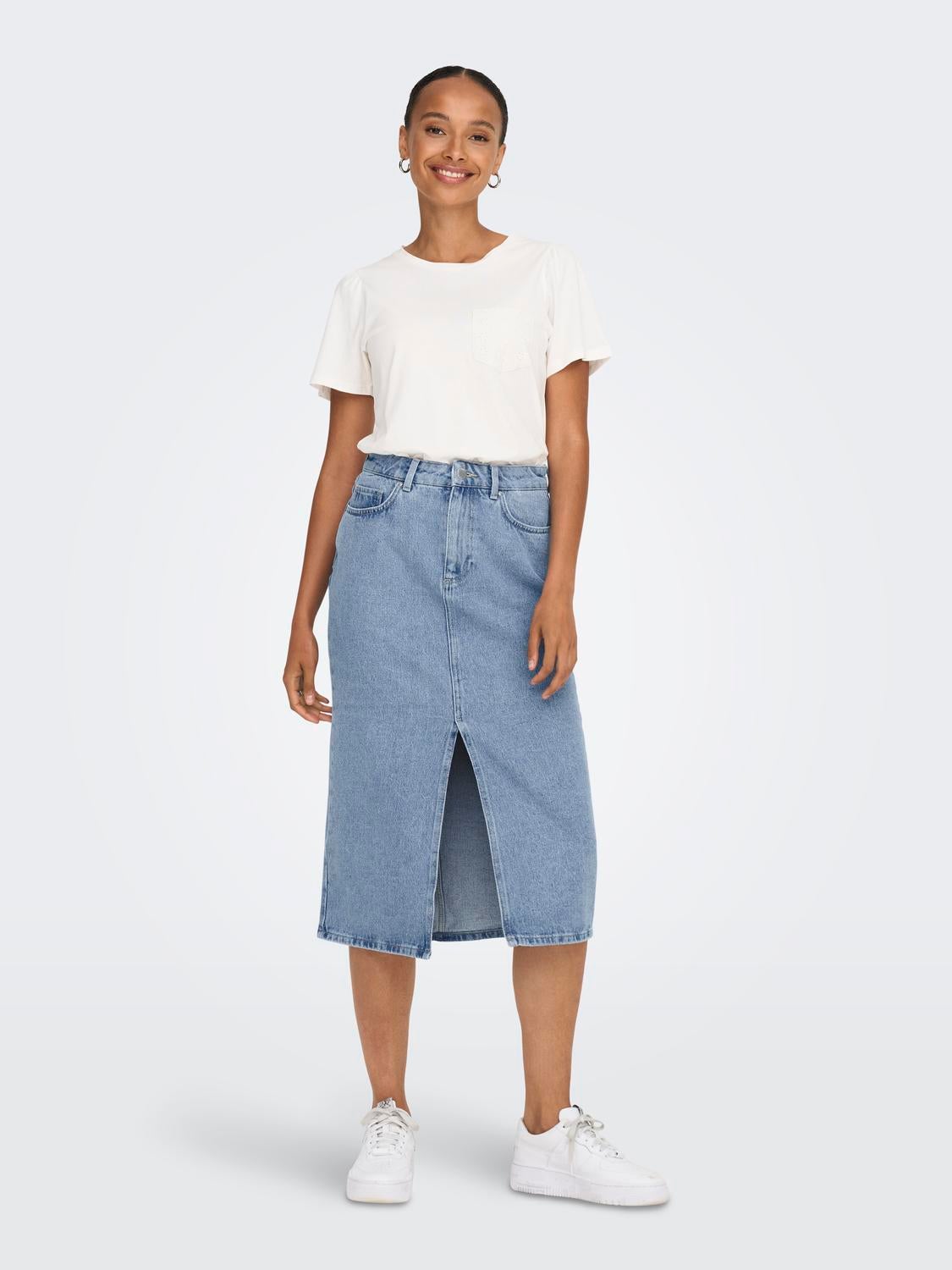 ONLBIANCA Jeansrock Light Blue Denim