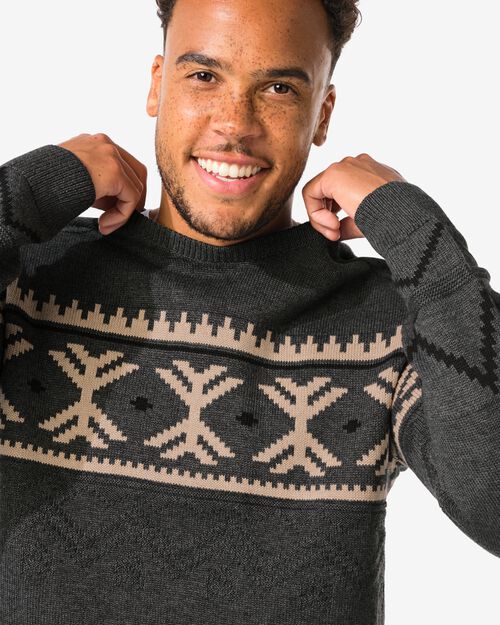 pull col roulé homme gris foncé