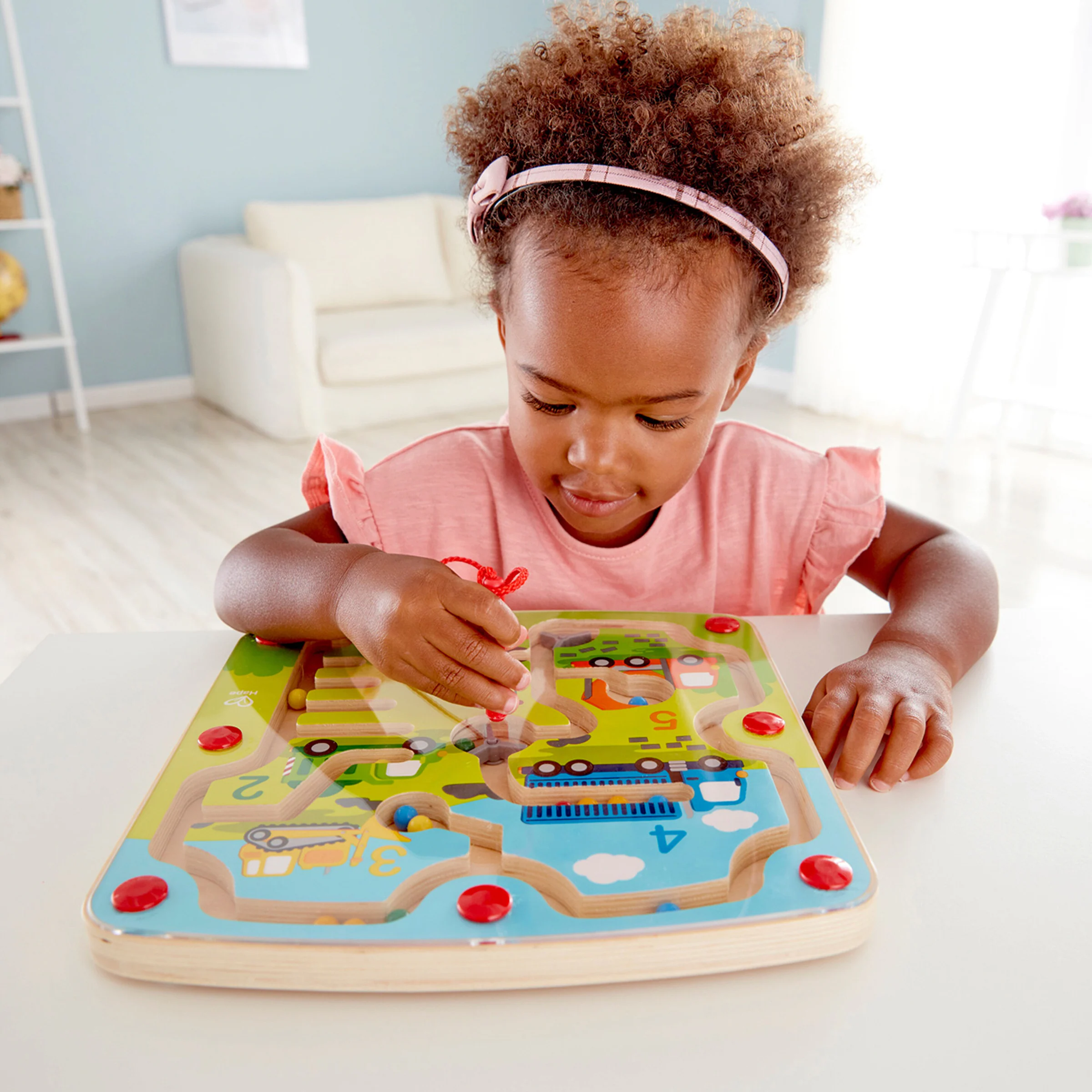 Hape Magnetspiel Baufahrzeuge-Labyrinth