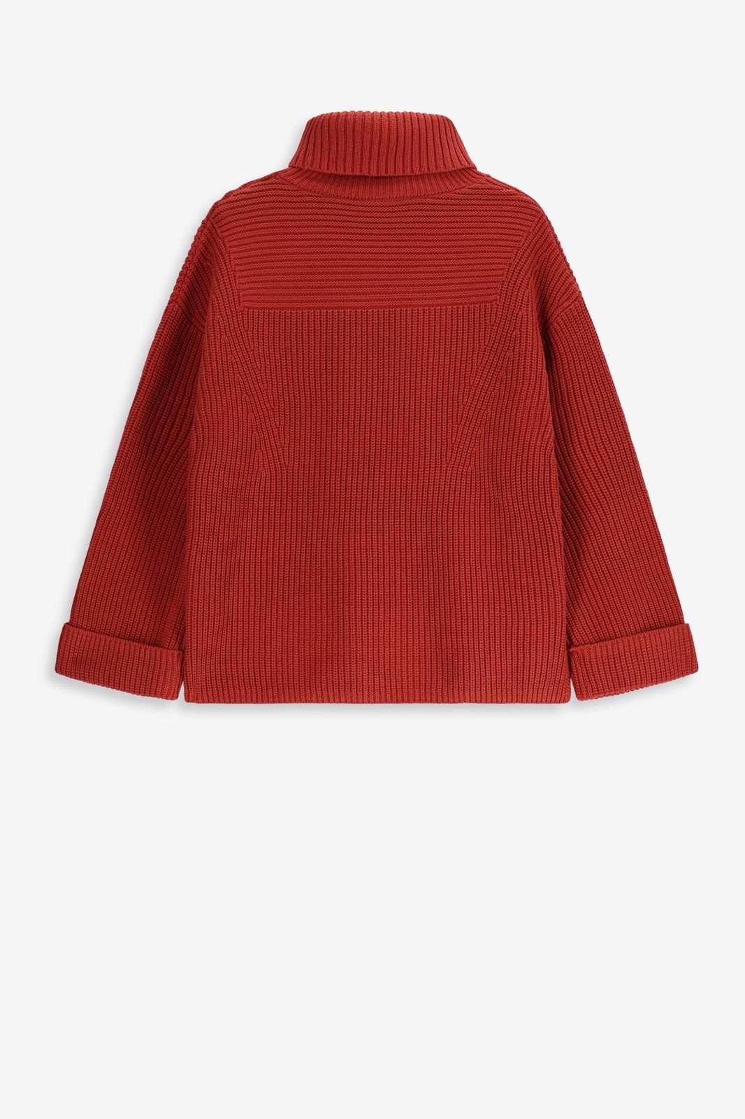 Donkerrode trui met turtle neck