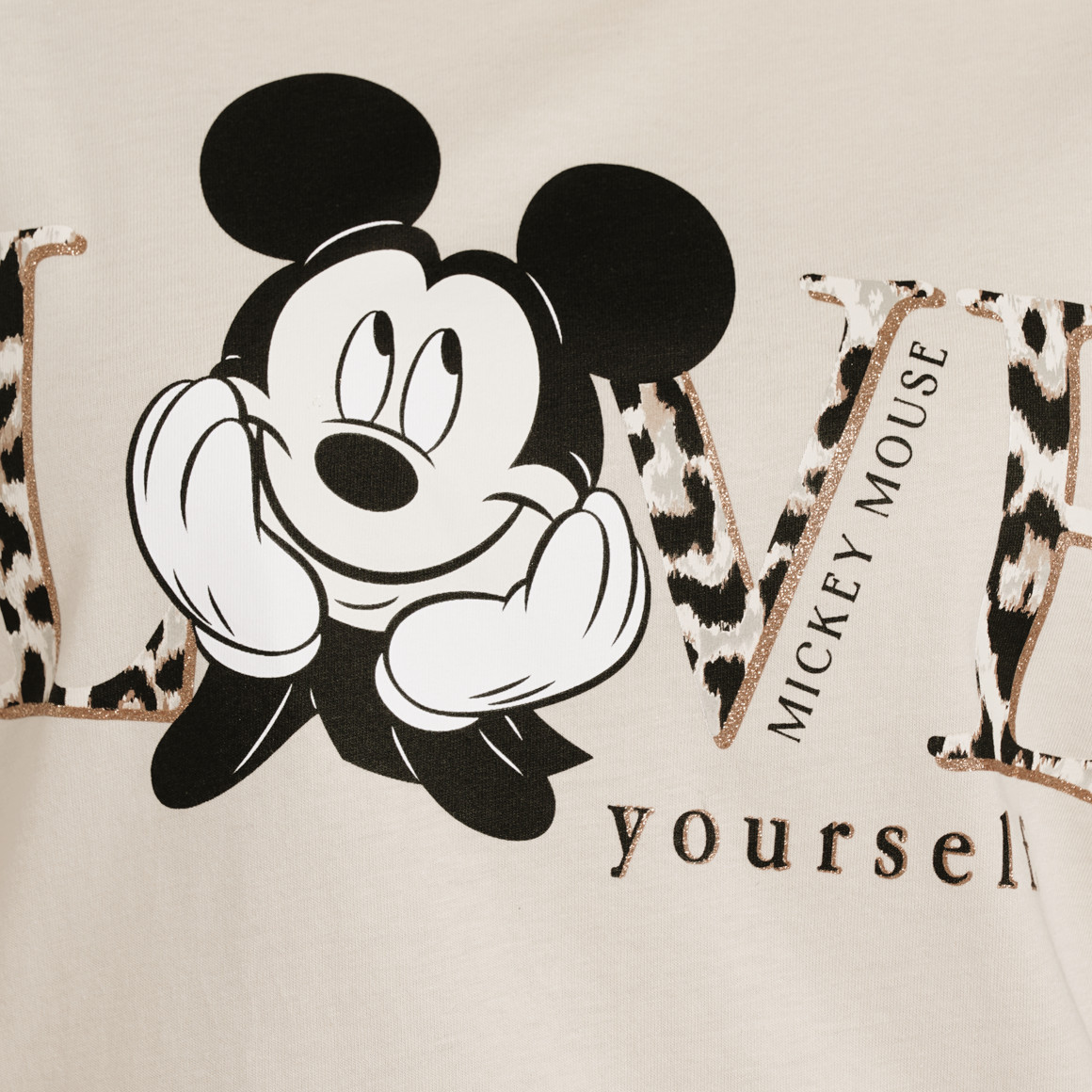 Gina Benotti Micky Maus T-Shirt mit Motiv beige