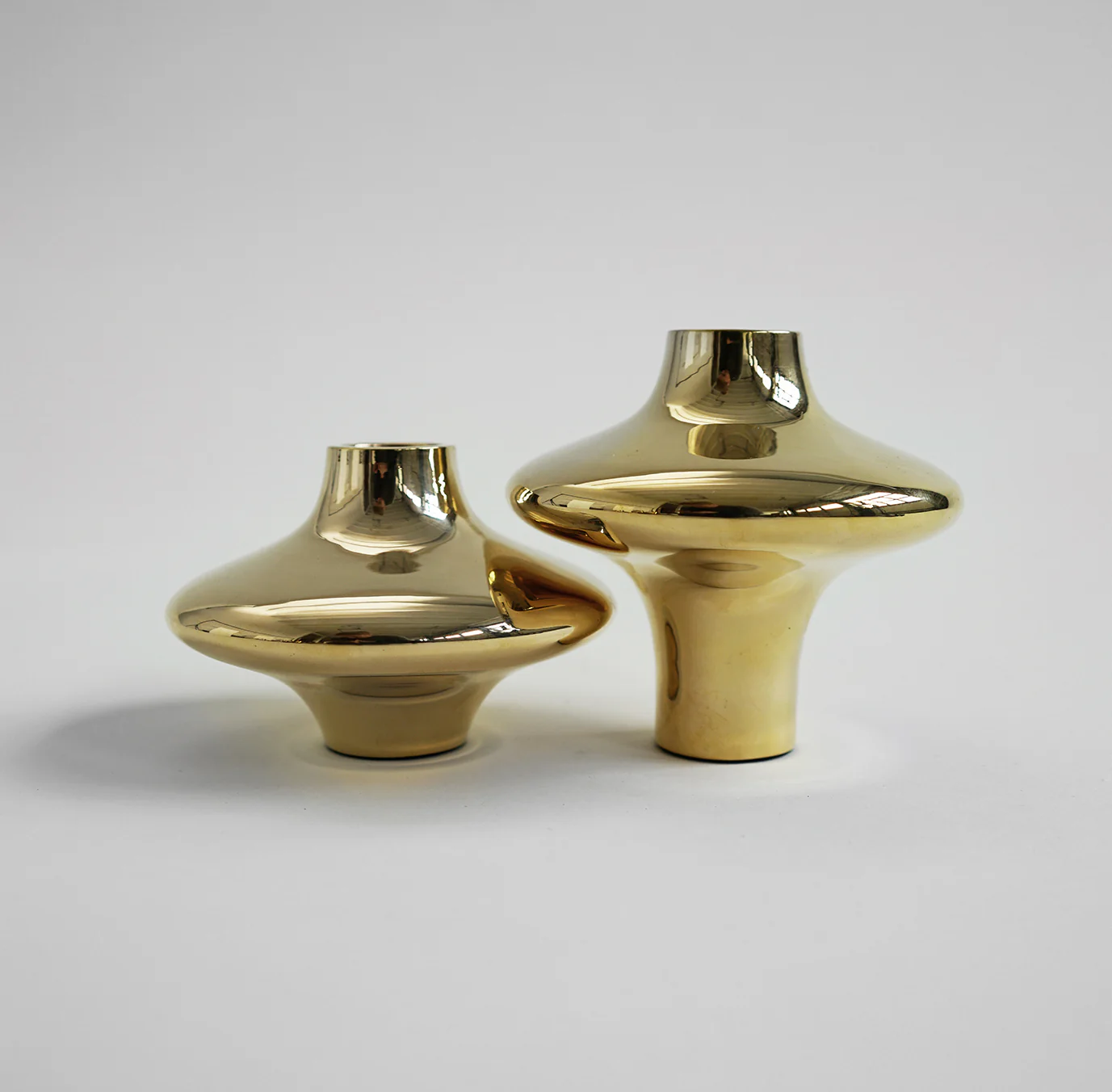 Hein Studio  Doublet no. 01 lysestage, lille - guldfarvet