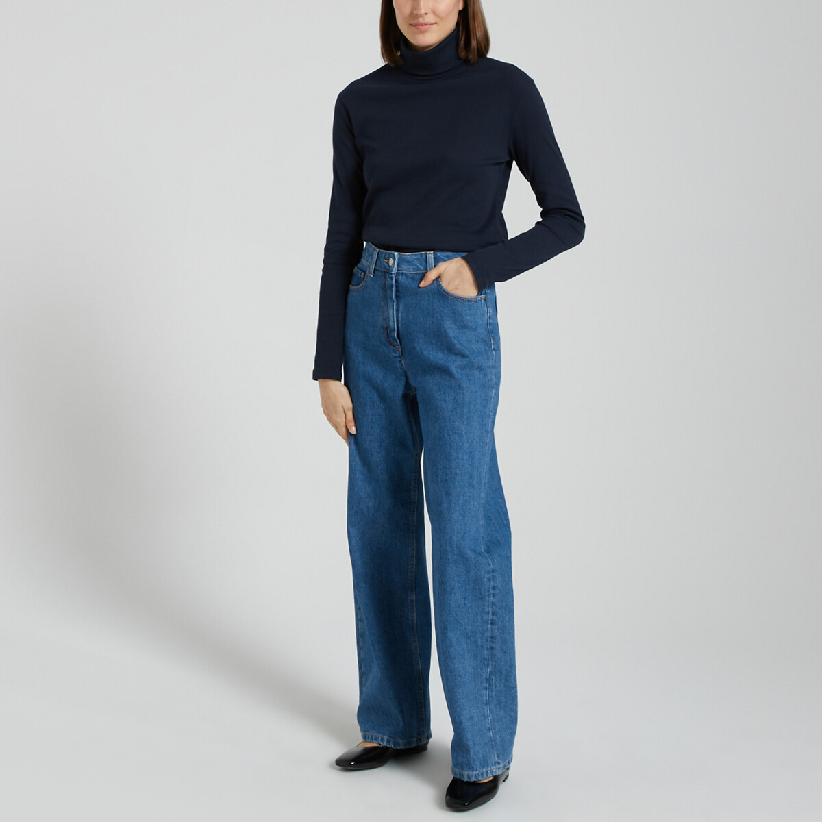 PETIT BATEAU<br>T-shirt icónica com gola alta