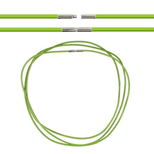 Cordon cuir 58 cm vert clair