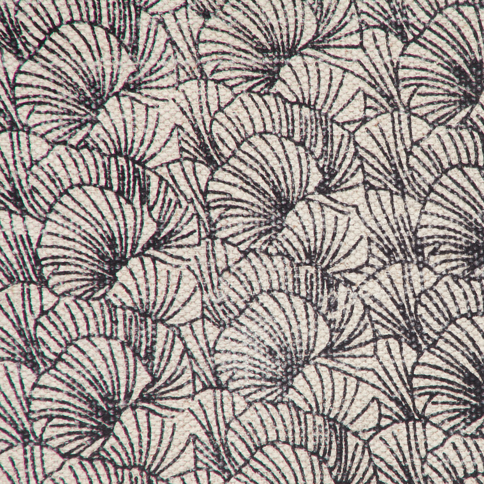 Teppich 'Mandana', handbedruckt, schwarz, weiß, T 140 cm, B 200 cm von fischer's lagerhaus