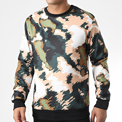 Sweat Crewneck SH-68 Noir Blanc Beige